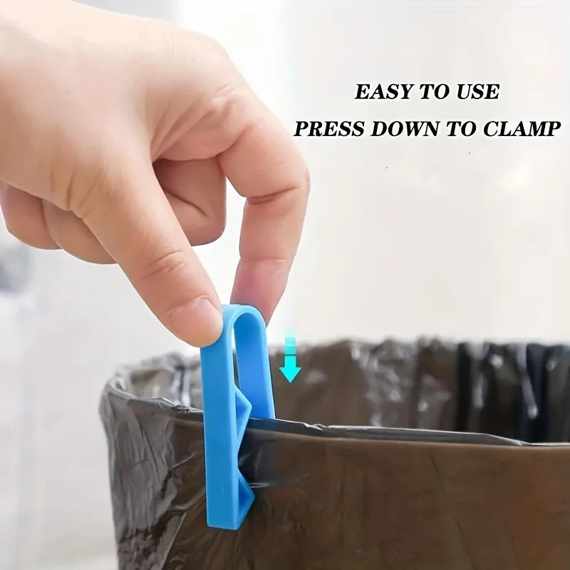 Garbage Bag Holder Clips - Clamp Set for Waste Basket Liners
