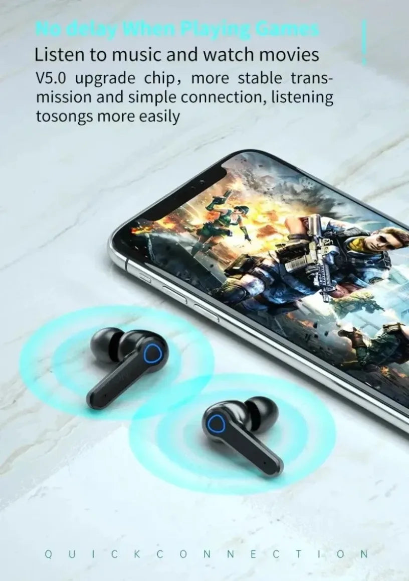 Wireless Earbuds with Digital Display – M19