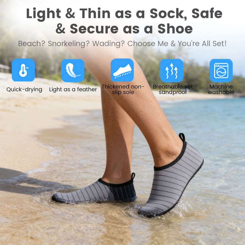 Ultra-Light Anti-Slip Aqua Socks - Quick-Dry Barefoot Water Shoes