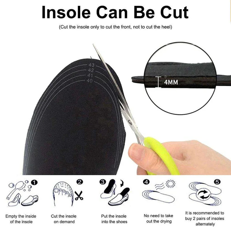 USB Heated Shoe Insoles - Trim-to-Fit Foot Warmer Inserts