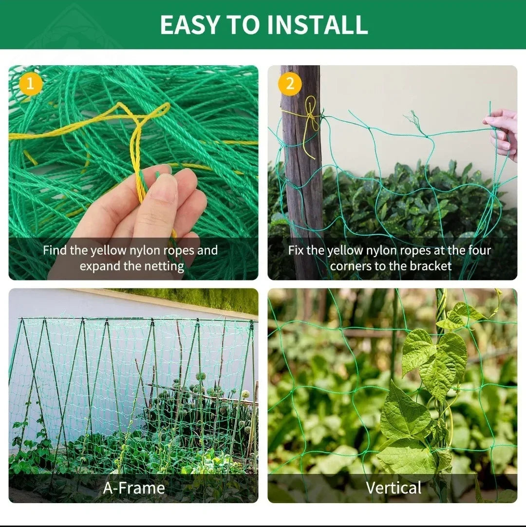 Garden Trellis Grow Net – Heavy-Duty Support for Climbing Plants
