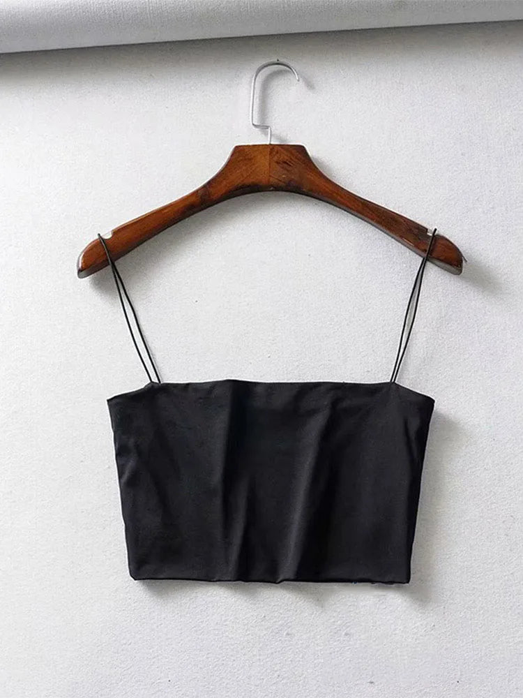 Women's Crop Tank Top - Stretch Sleeveless Cami