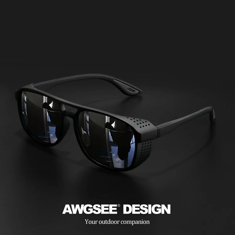 Square Polarized Sunglasses - Driving Eyewear - C1 Black
