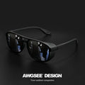 Square Polarized Sunglasses - Driving Eyewear - C1 Black