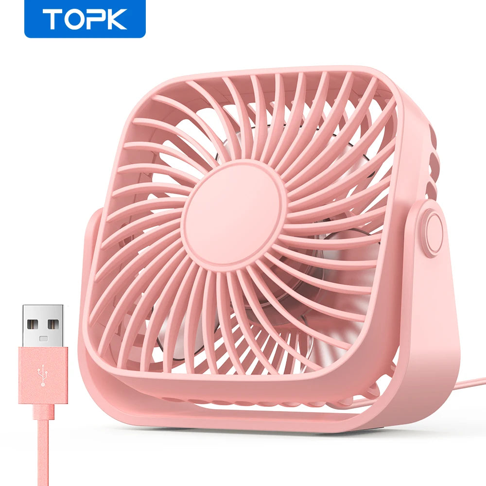 Topk 4inch USB Mini Fan - For Travel and Daily Carry