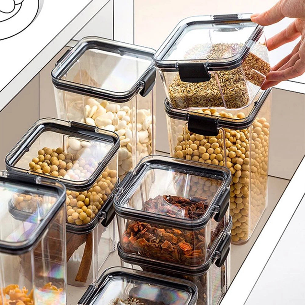 Sealed Jars Kitchen Organizer Grain - For Kitchen Storage and Prep