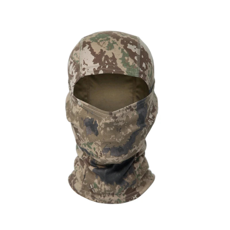 Printed Outdoor Balaclava - Lightweight Face Cover Scarf - Speckled Desert