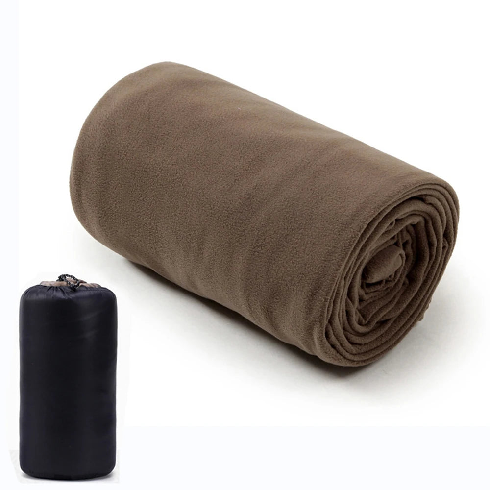 Fleece Sleeping Bag Liner - Lightweight Sheet for Camping - Brown