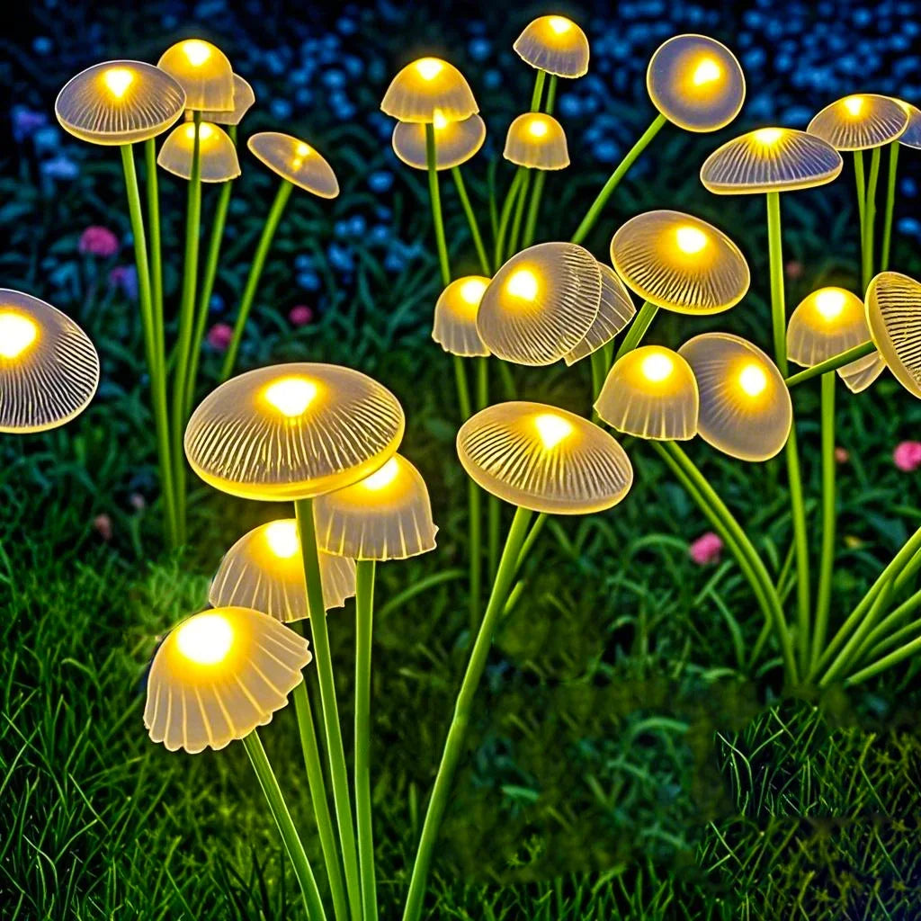 Solar Mushroom Garden Lights – Dual-Mode Ambiance for Patios