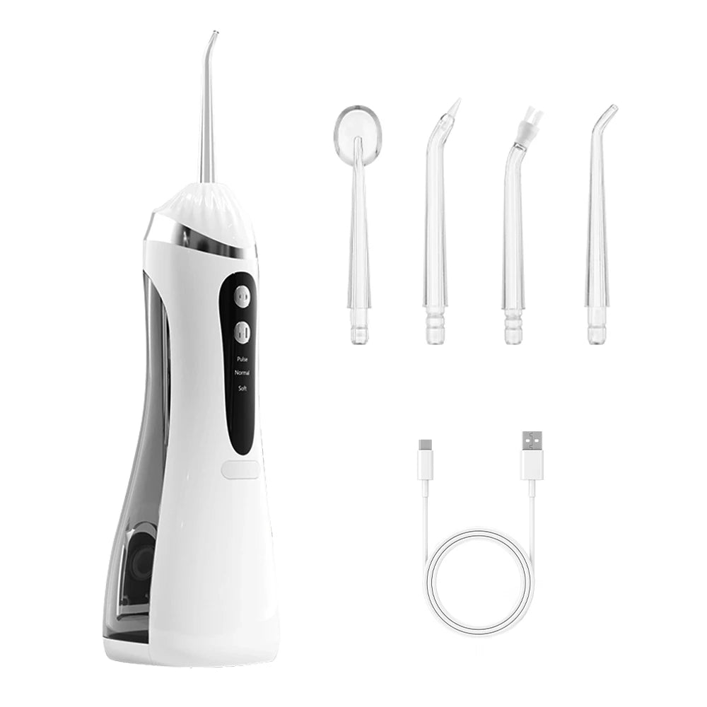 Electric Oral Irrigator Cleaning Modes - For Desk or Travel Use