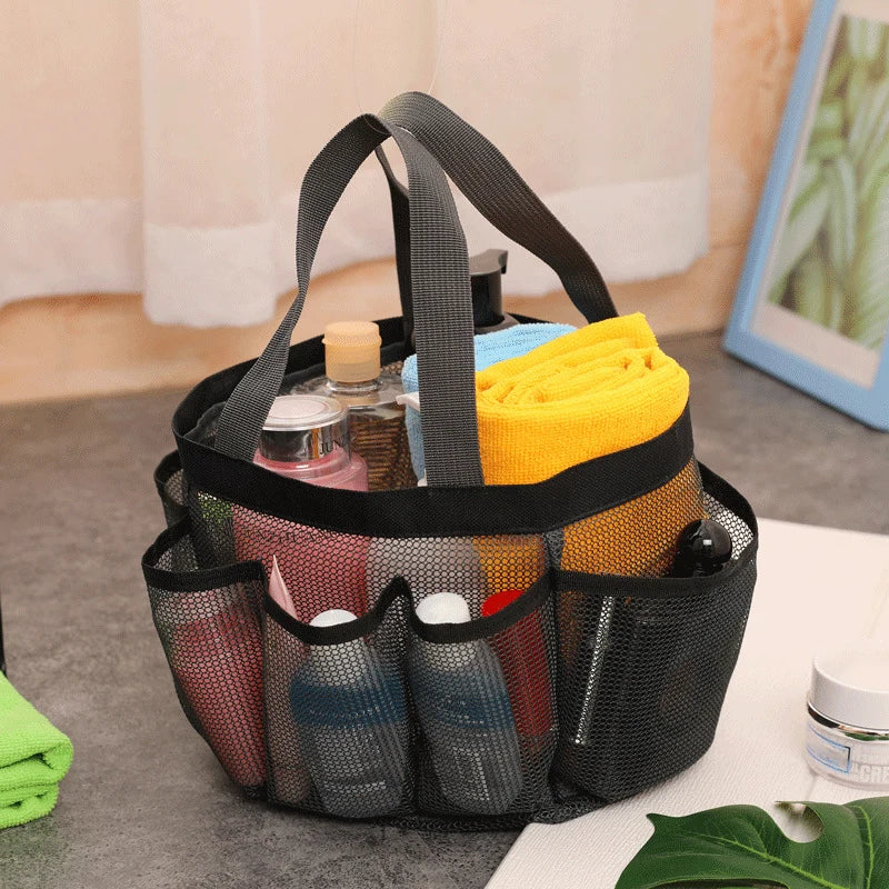 Mesh Beach Tote Bag - Oversized Pool Bag with 8 Pockets