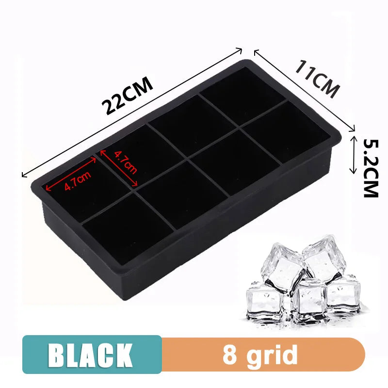Silicone Ice Cube Tray - Multi-Grid Mold for Home Drinks