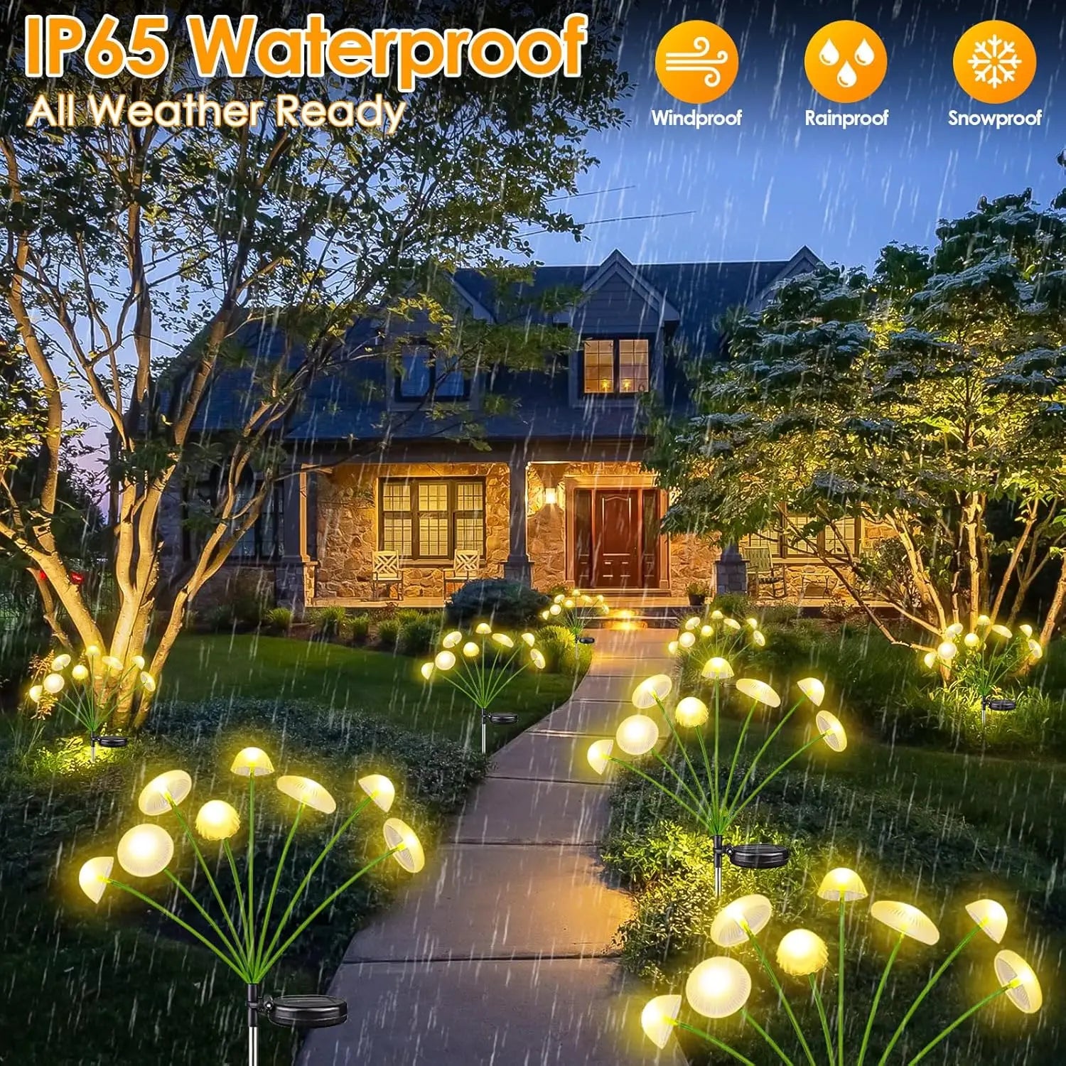 Solar Mushroom Garden Lights – Dual-Mode Ambiance for Patios