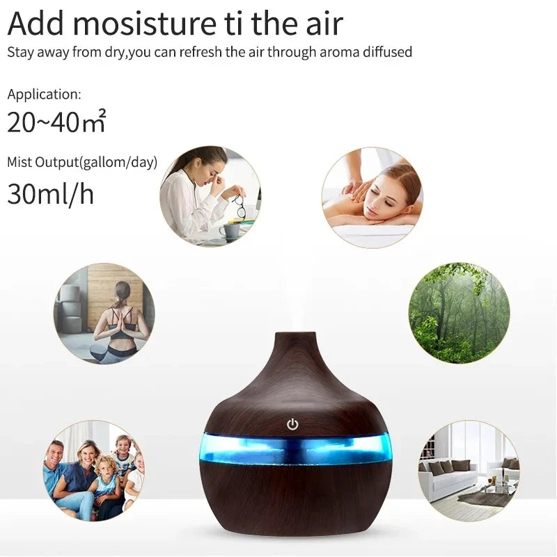 Humidifier Electric Aroma Air Diffuser - For Desk or Travel Use