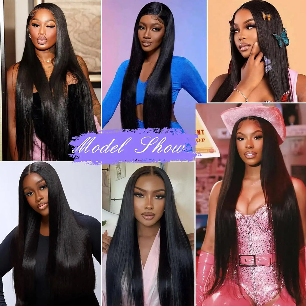 Straight Lace Front Wig - Human Hair Natural Color Wig