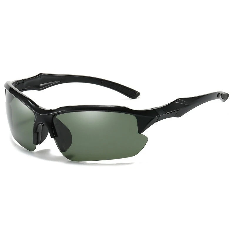 Sport Sunglasses - Polarized Outdoor Glasses for Active Wear - Dark Green