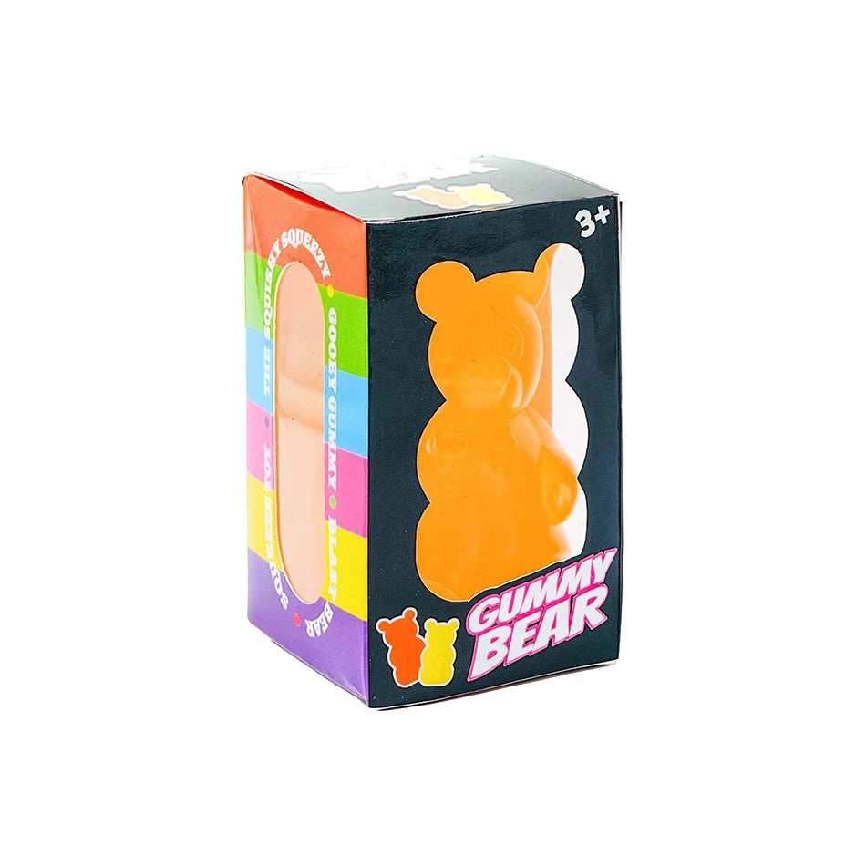 Sensory Fidget Cube - Colorful Squeeze Toy - Orange / With Box