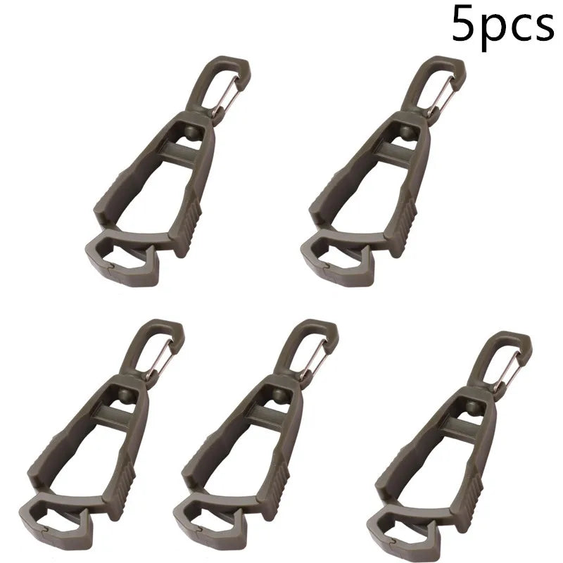Work Glove Clip Holder - Belt Clamp for Jobsite Gear - Army Green 5 Pieces