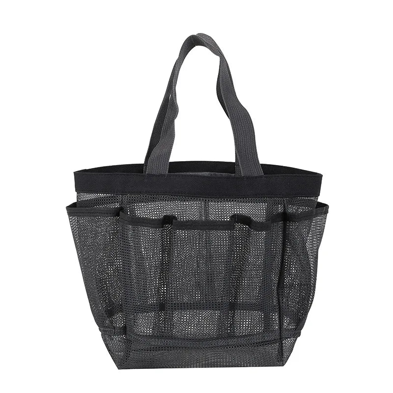 Mesh Beach Tote Bag - Oversized Pool Bag with 8 Pockets