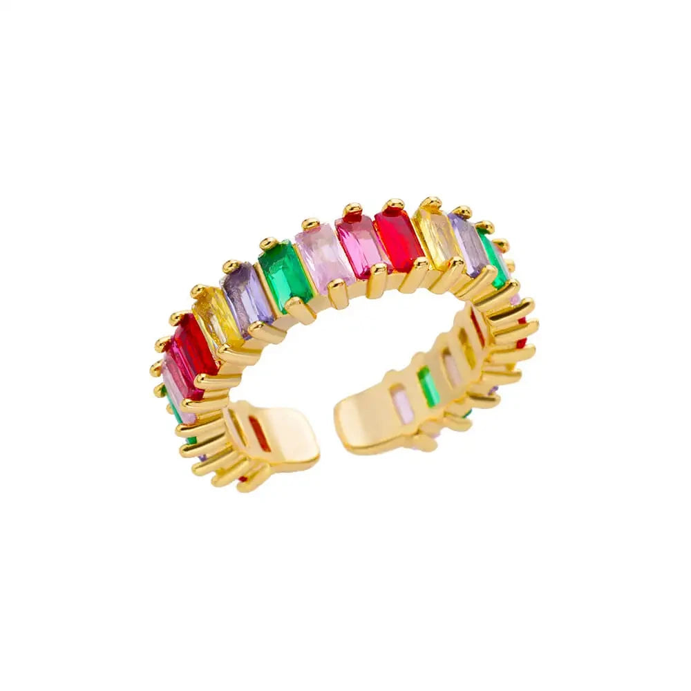 Gold-Color Stainless Steel Ring - Classic Fashion Jewelry - F / Gold Color