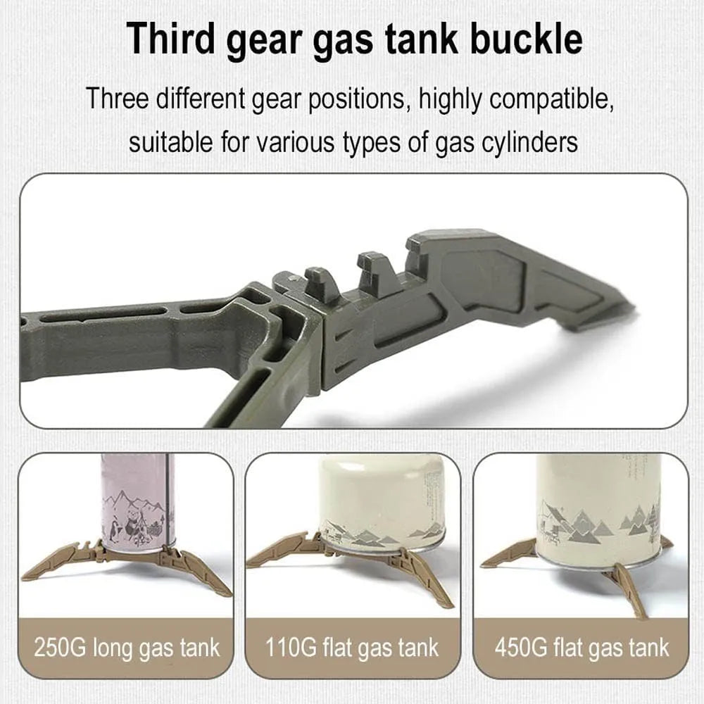Folding Gas Canister Stand - Three-Leg Base for Camping Stoves