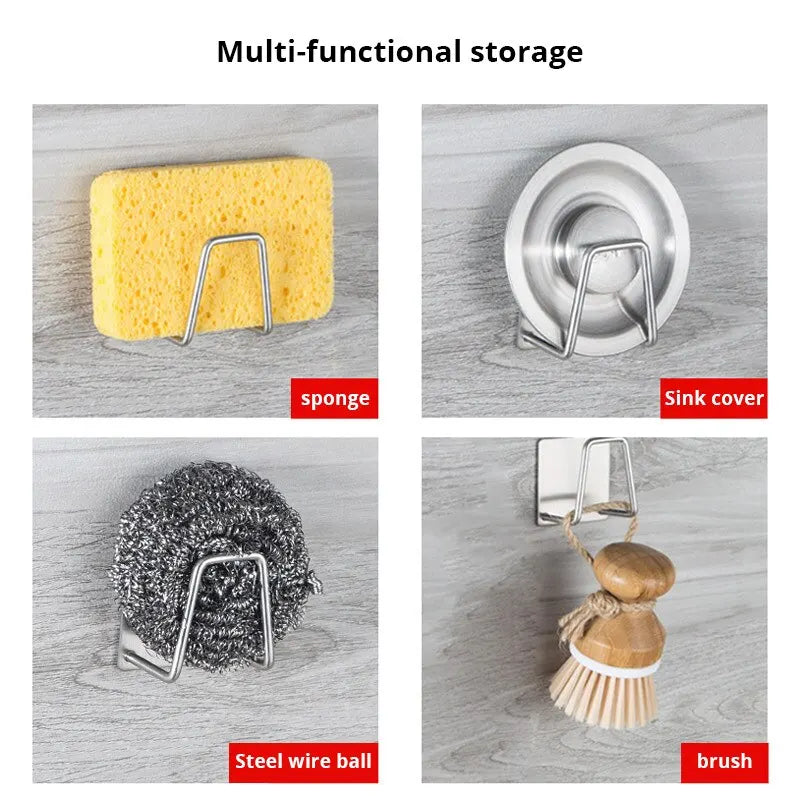 Stainless Steel Sink Sponge Rack - For Kitchen Storage and Prep