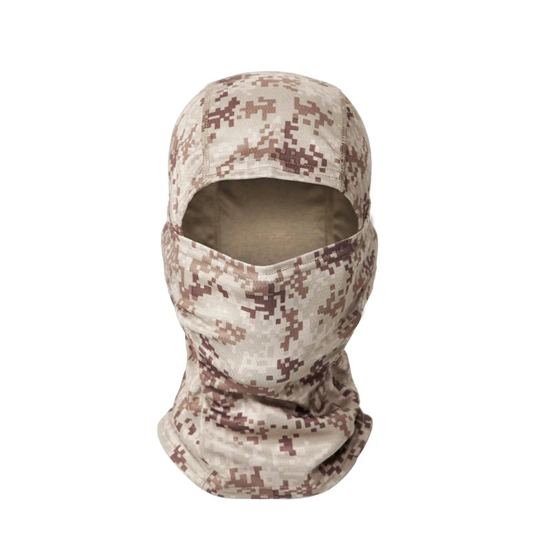 Printed Outdoor Balaclava - Lightweight Face Cover Scarf - Desert Digital