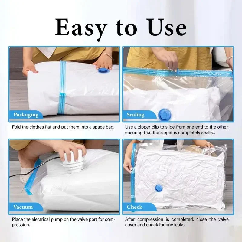 Vacuum Storage Bags Space Saver - For Travel and Daily Carry