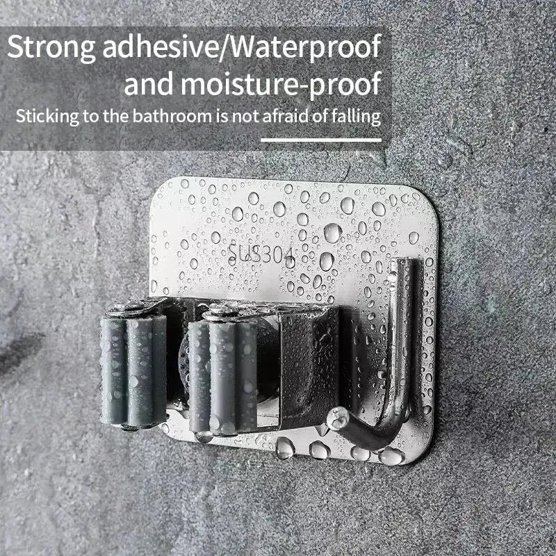 Stainless Steel Wall Mounted Mop - For Kitchen Storage and Prep