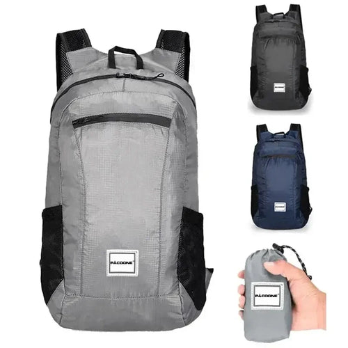 Folding Portable Foldable Hiking Backpack in Grey product image