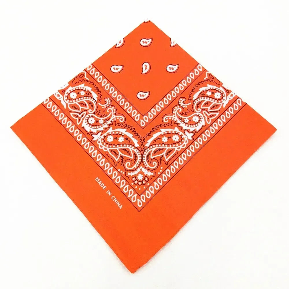 Paisley Bandana Headwrap - Lightweight Printed Kerchief - 7