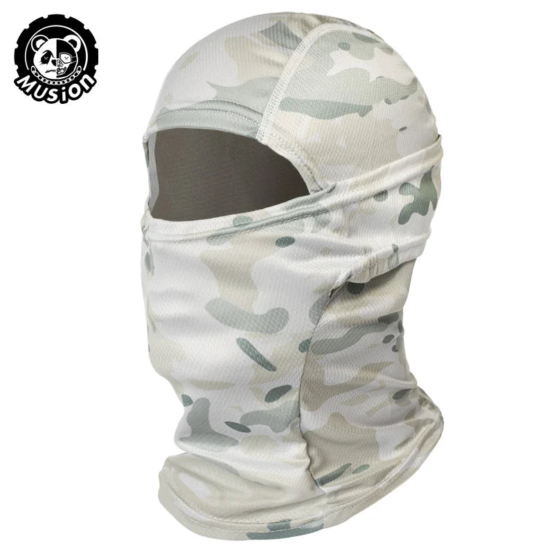 Lightweight Balaclava Face Cover - Outdoor Cycling and Hiking Mask - Snow Mountain Camouflage
