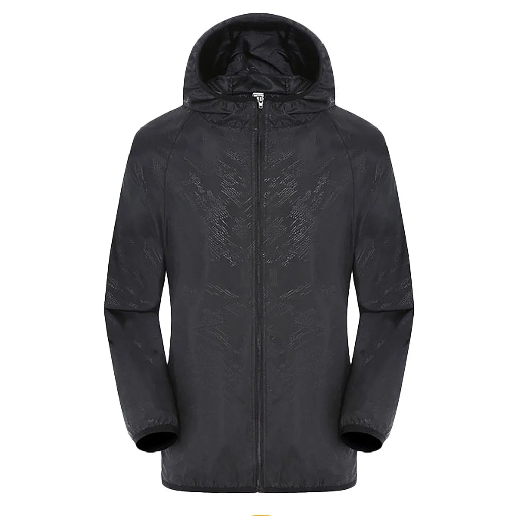 Hiking Windbreaker Jacket - Hooded Coat for Outdoor Layers