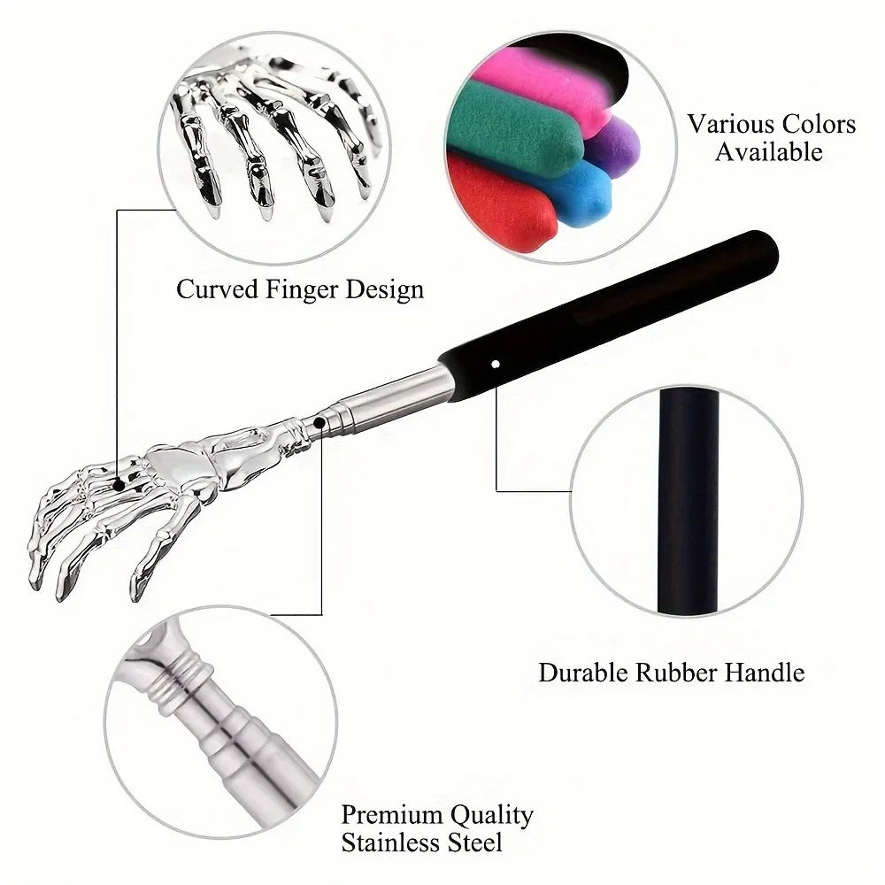 Telescopic Back Scratcher – Stainless Steel Reach Tool for Relief