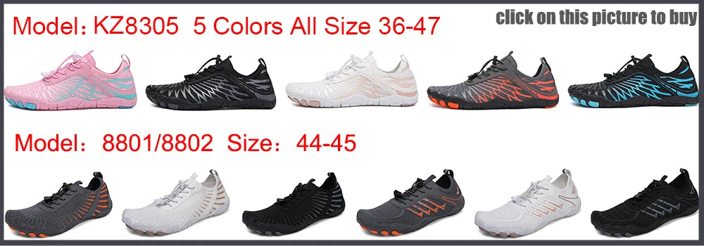 Unisex Amphibious Quick-Dry Water Shoes - Anti-Slip Barefoot Aqua Sneakers