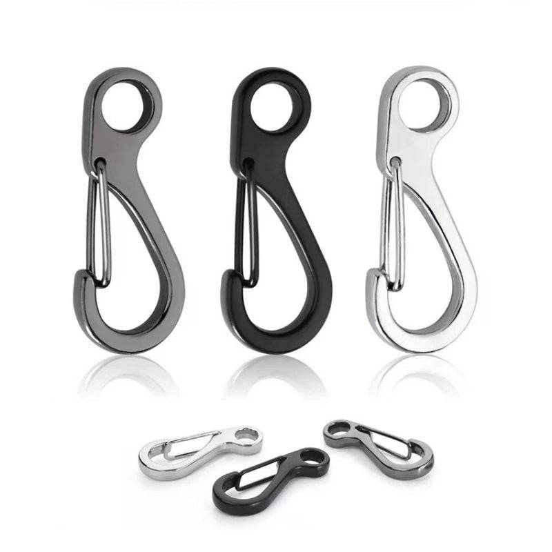 Mini Spring Keychain Clips - Alloy Hanging Buckles for EDC Gear