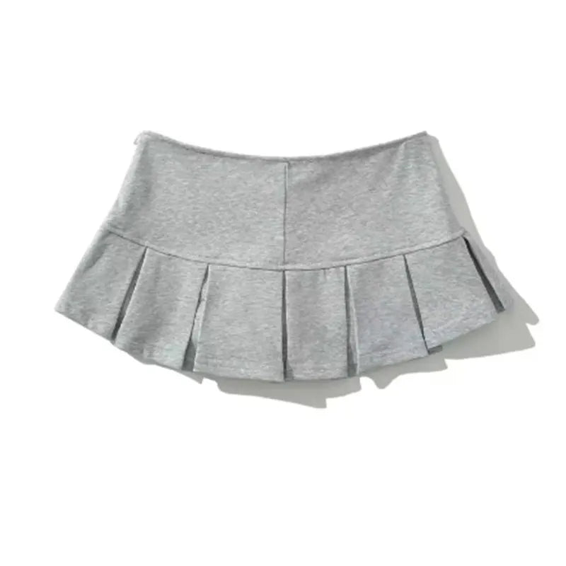 Women's Pleated Mini Skirt - Low Waist Casual Skort Style