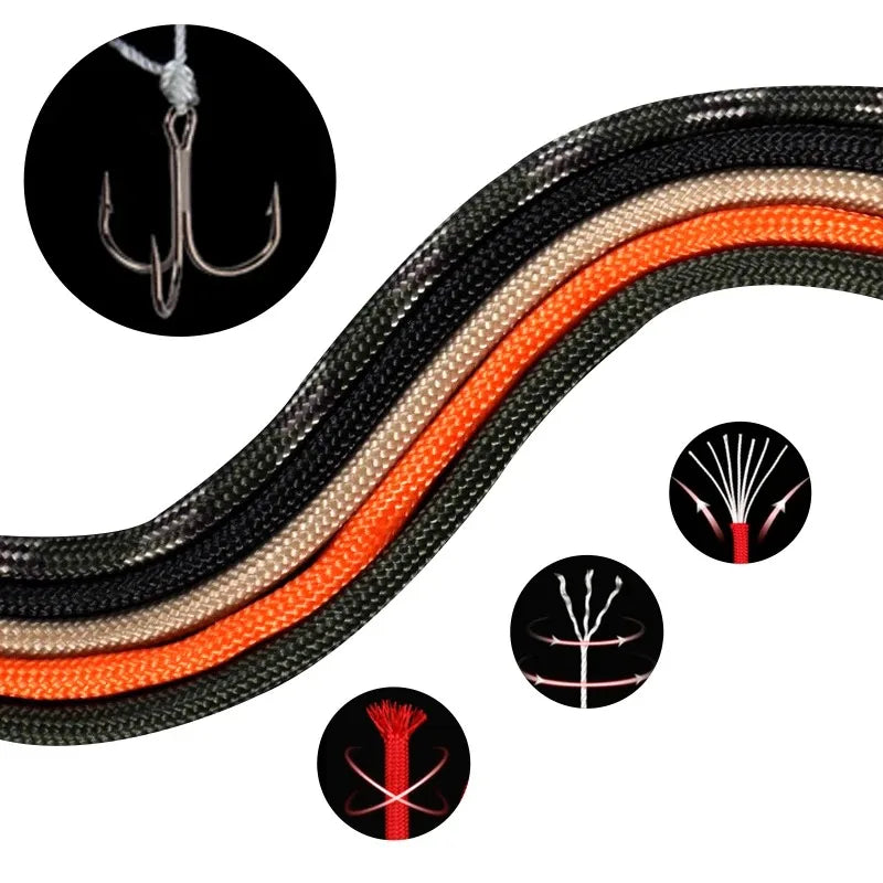 Camping Hiking Outdoor Paracord Rope in Rope Black product image