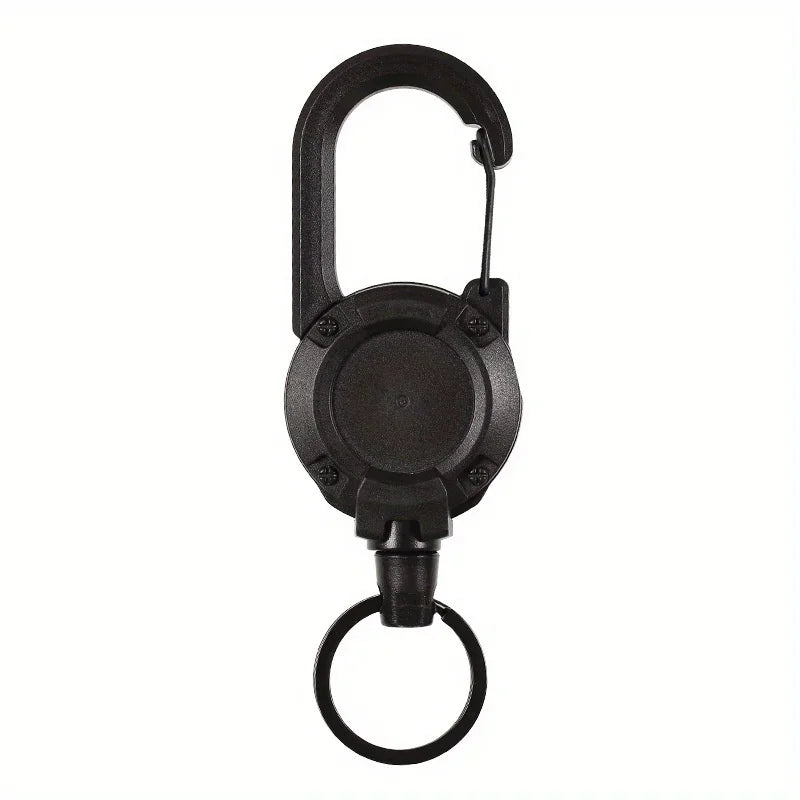 Retractable Badge Reel Keychain - Carabiner Clip for Travel