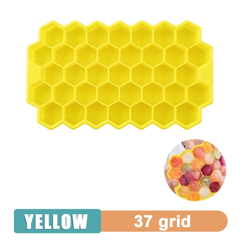 Silicone Ice Cube Tray - Multi-Grid Mold for Home Drinks