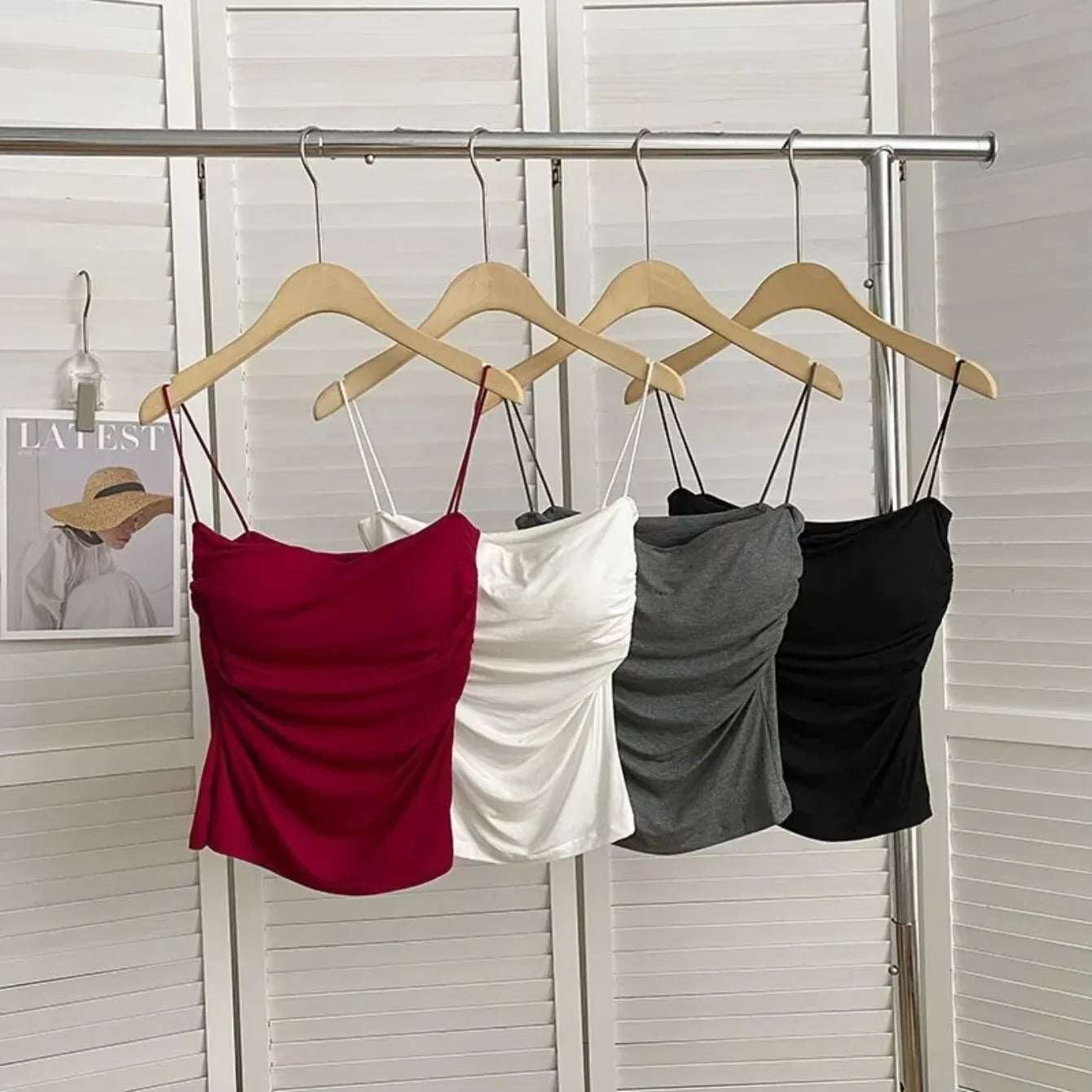 Women's Halter Tank Top - Built-In Bra Casual Cami