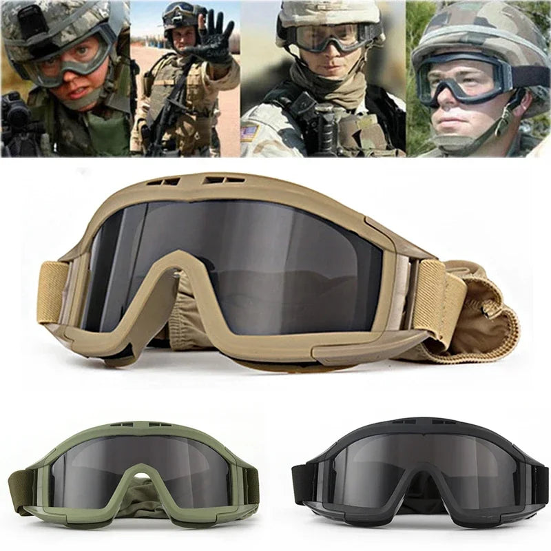Airsoft Goggles - 3-Lens Eyewear Set for Outdoor Gear