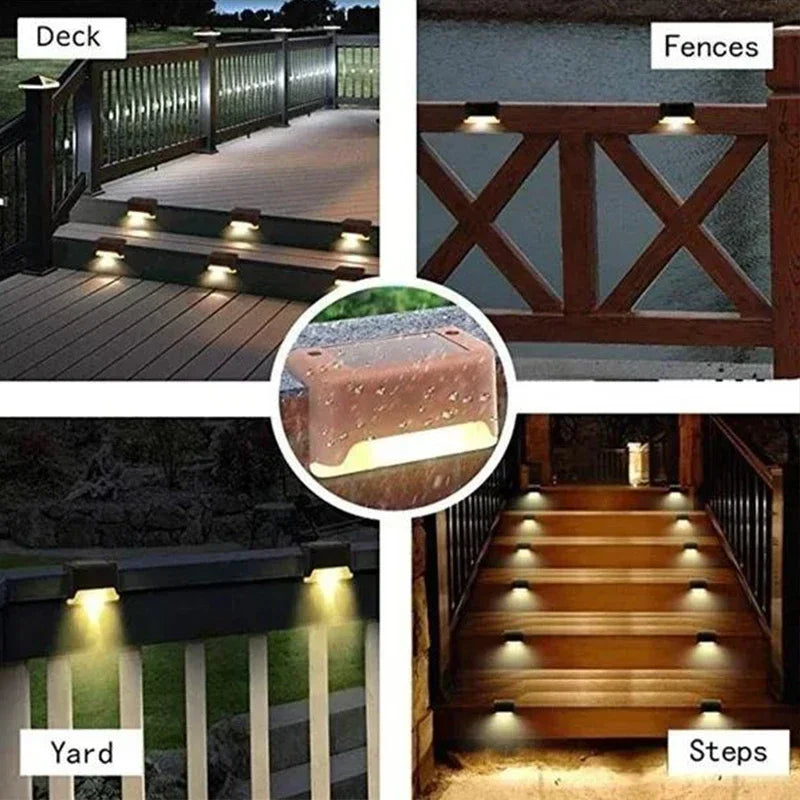 Solar Step Deck Lights – Waterproof Path Lighting for Outdoor Stairs