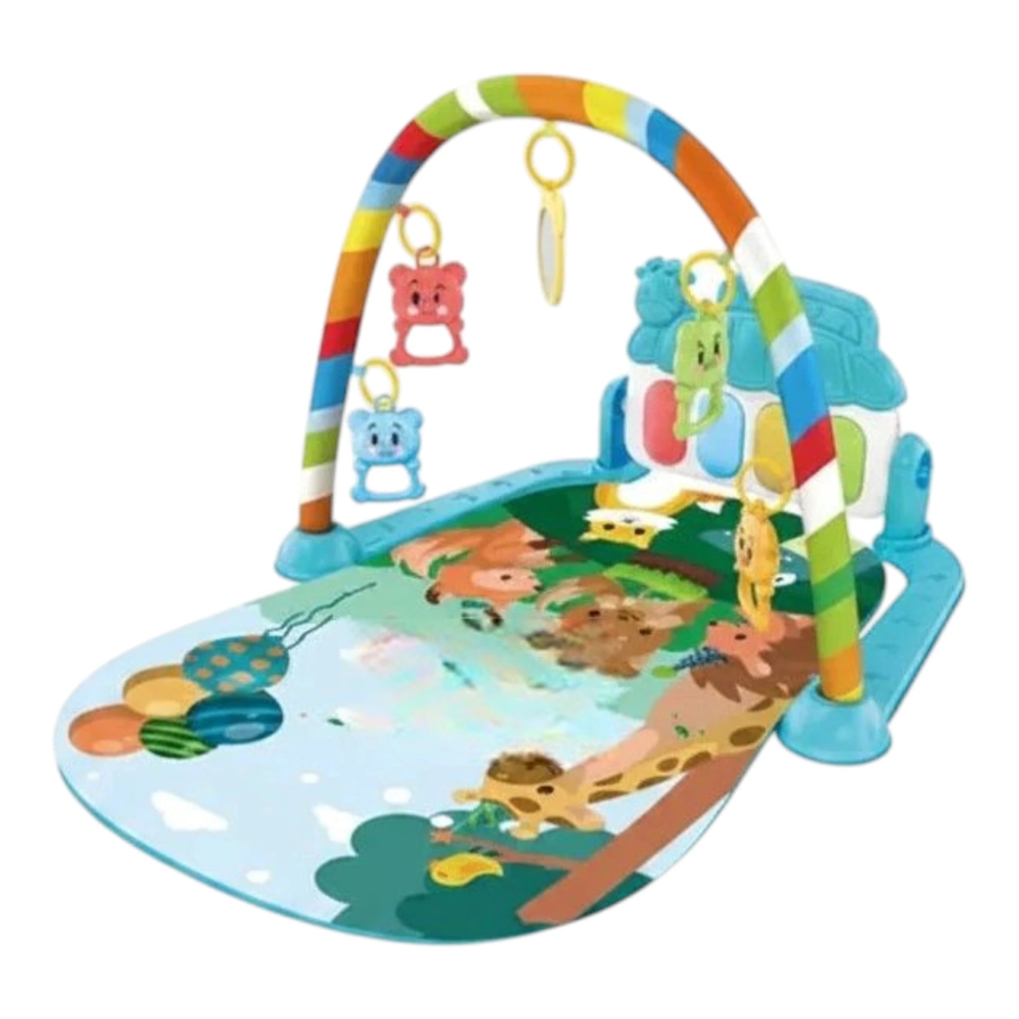 Baby Piano Play Gym - Music Activity Mat With Toy Bar