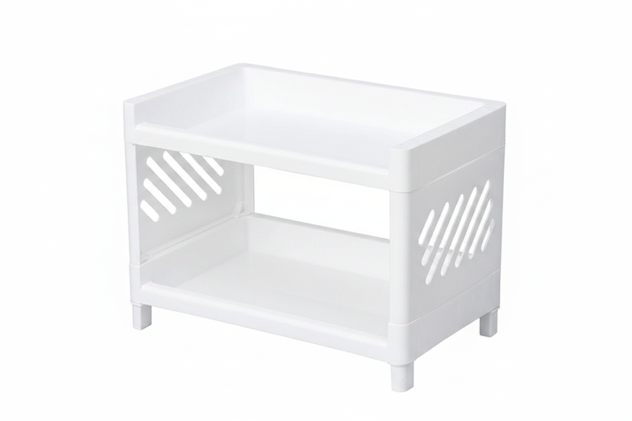 Double-Layer Desktop Organizer – White Background