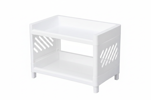Double-Layer Desktop Organizer - PP Storage Shelf for Small Items