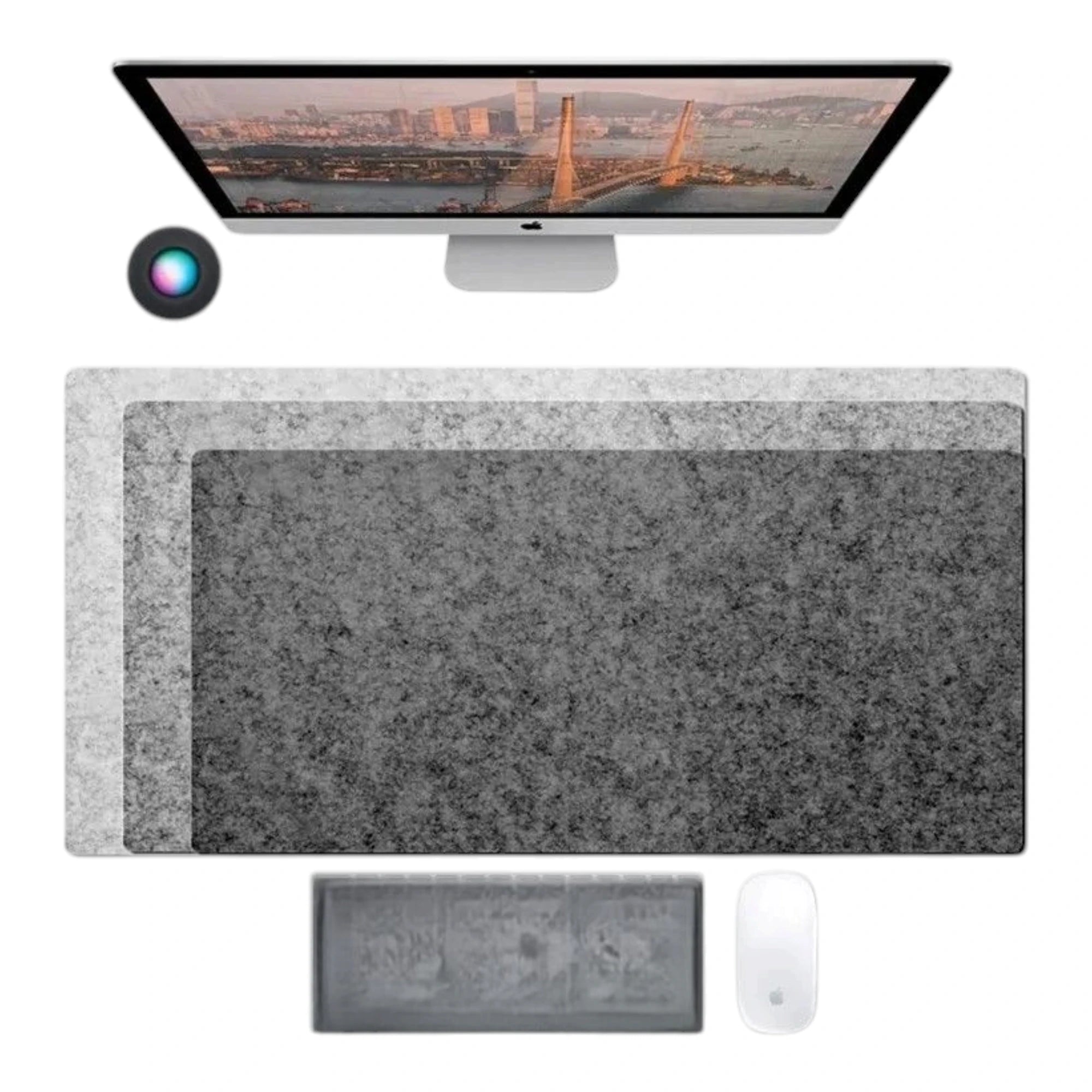 Felt Desk Mat - Large Mouse Pad for Keyboard and Laptop