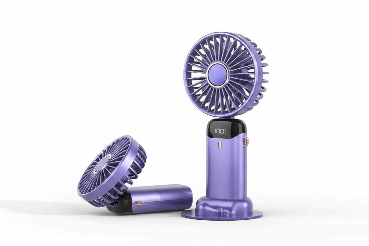 Handheld Rechargeable Fan – White Background