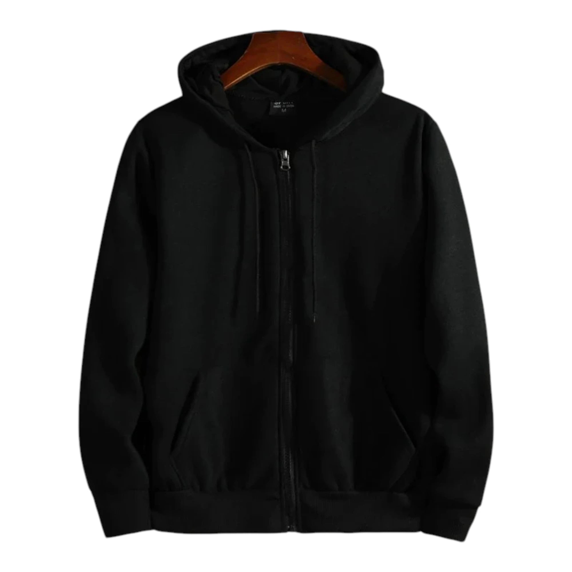 Men's Zip Hoodie - Cotton Blend Long Sleeve Sweatshirt