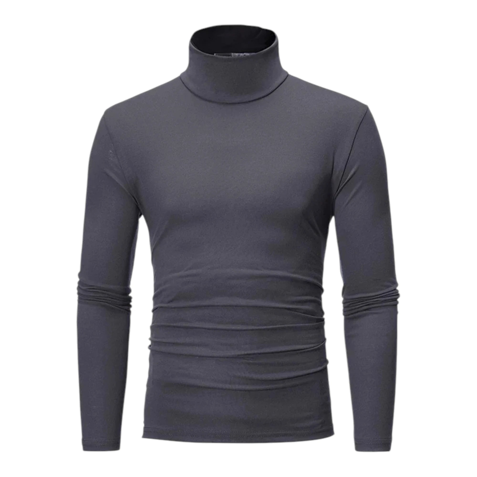 Men's Thermal Base Layer Top - High Neck Long Sleeve Shirt
